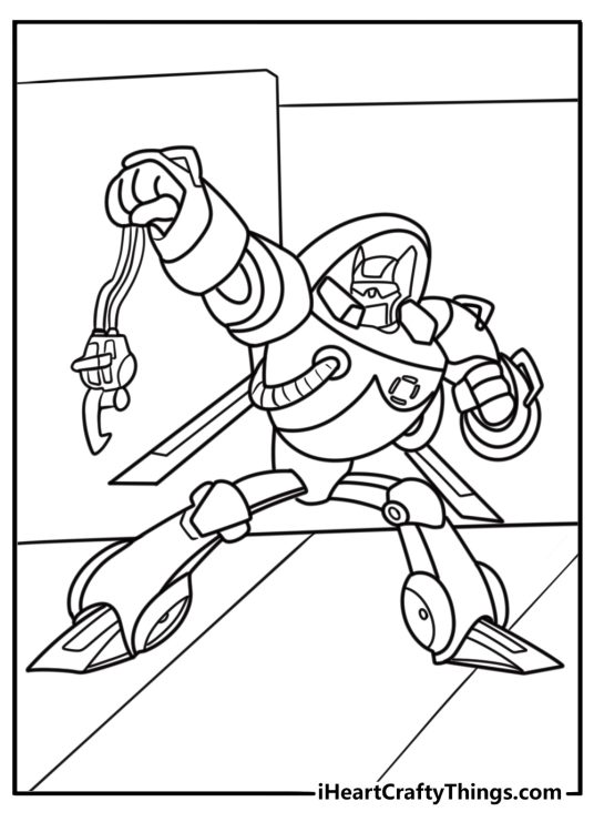 Blades using rescue cable coloring page