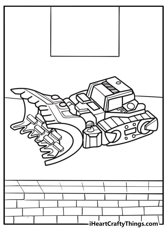 Boulder building a wall with boulders coloring sheet