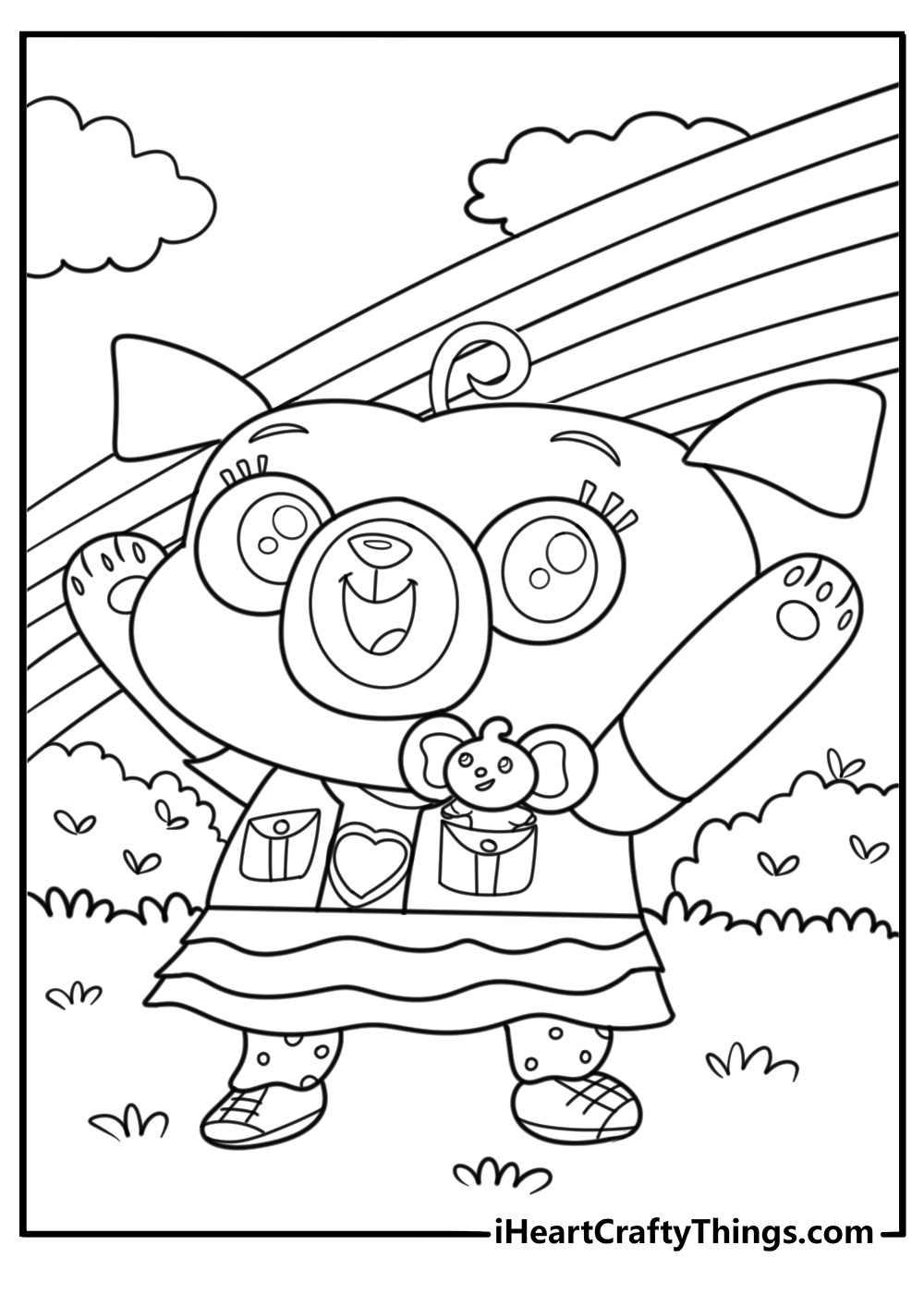 Chip building confidence with Potato's help coloring sheet