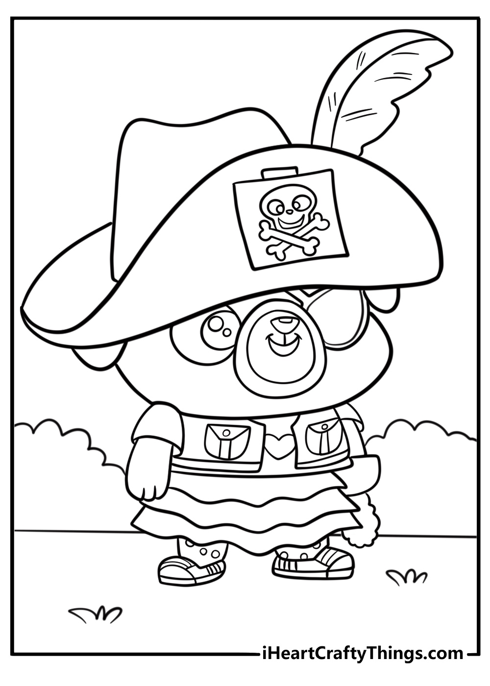Chip getting ready for a costume party coloring page