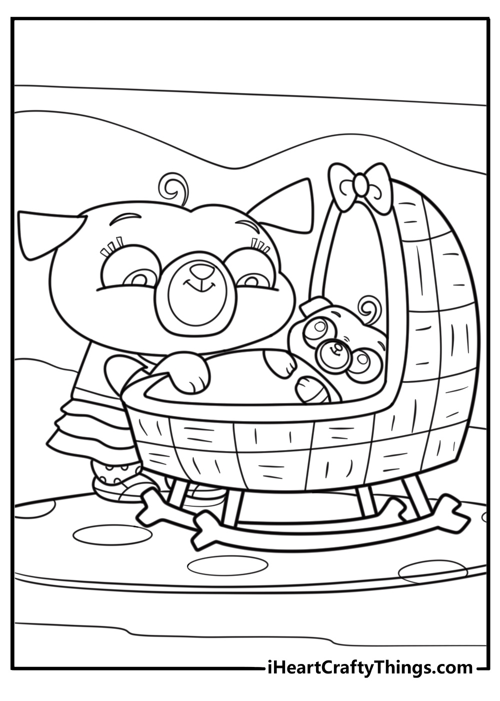 Chip with her little sister Totsy Tot coloring page