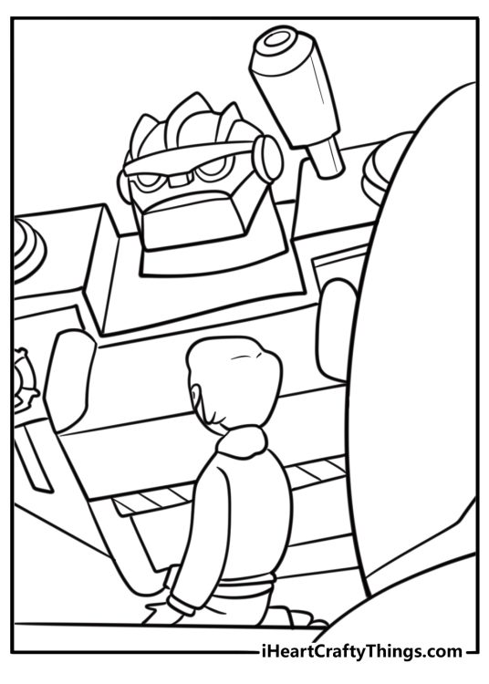 Cody talking to the team on communicator coloring page