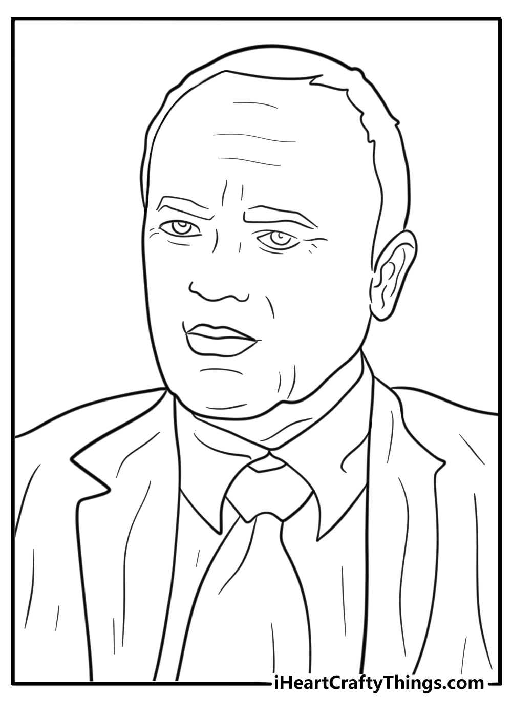Creed Bratton looking confused coloring page