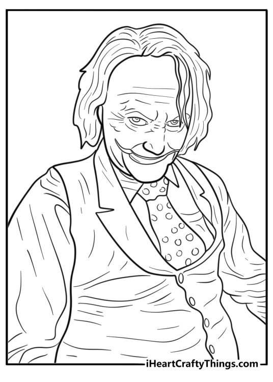Creed with Halloween makeup coloring page