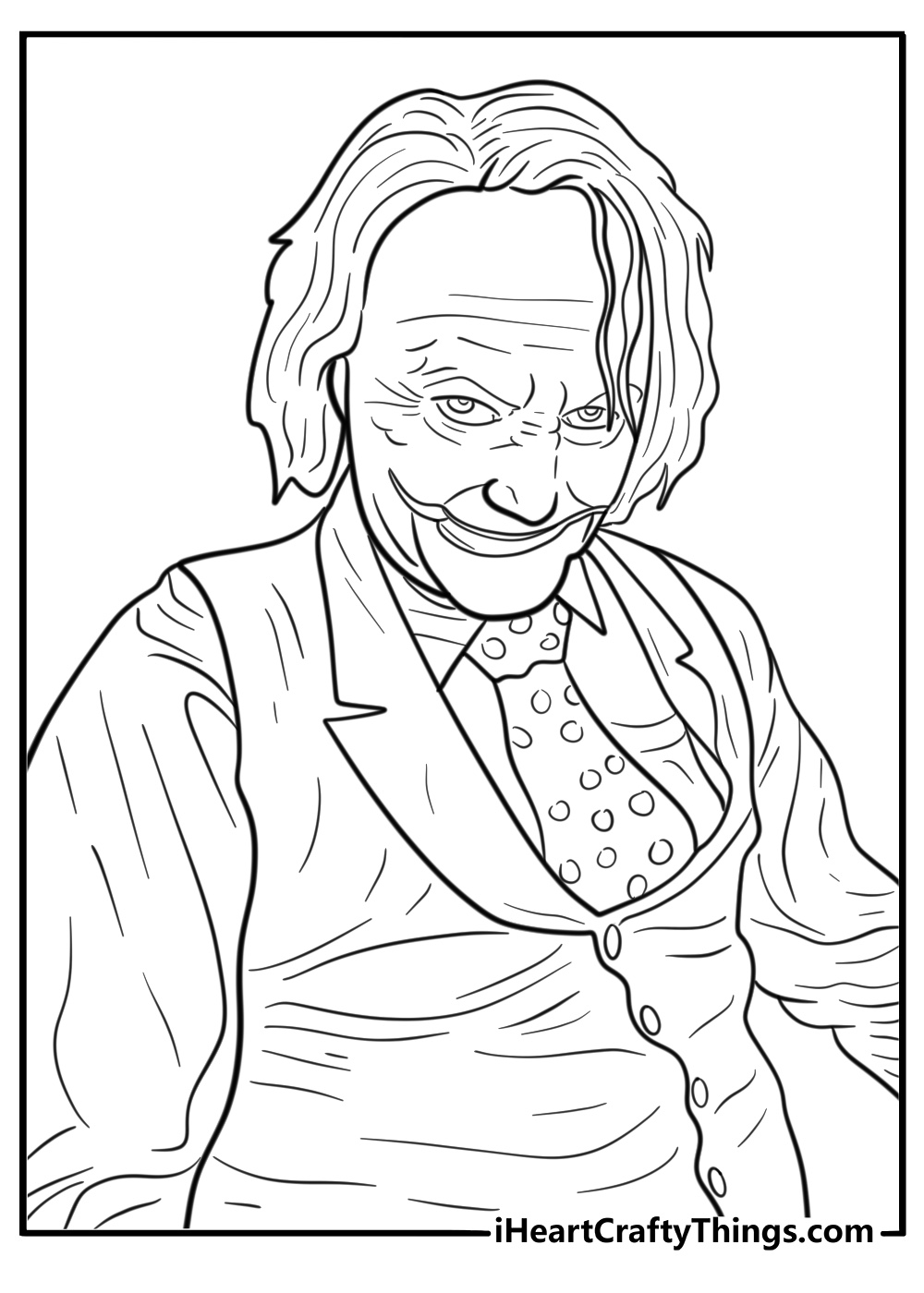 Creed with Halloween makeup coloring page