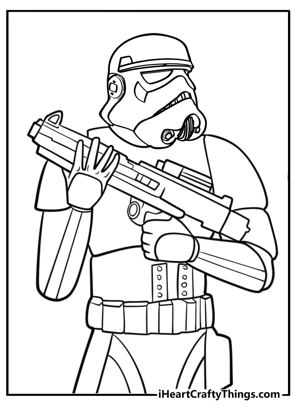 First Order Stormtrooper detailed armor coloring sheet