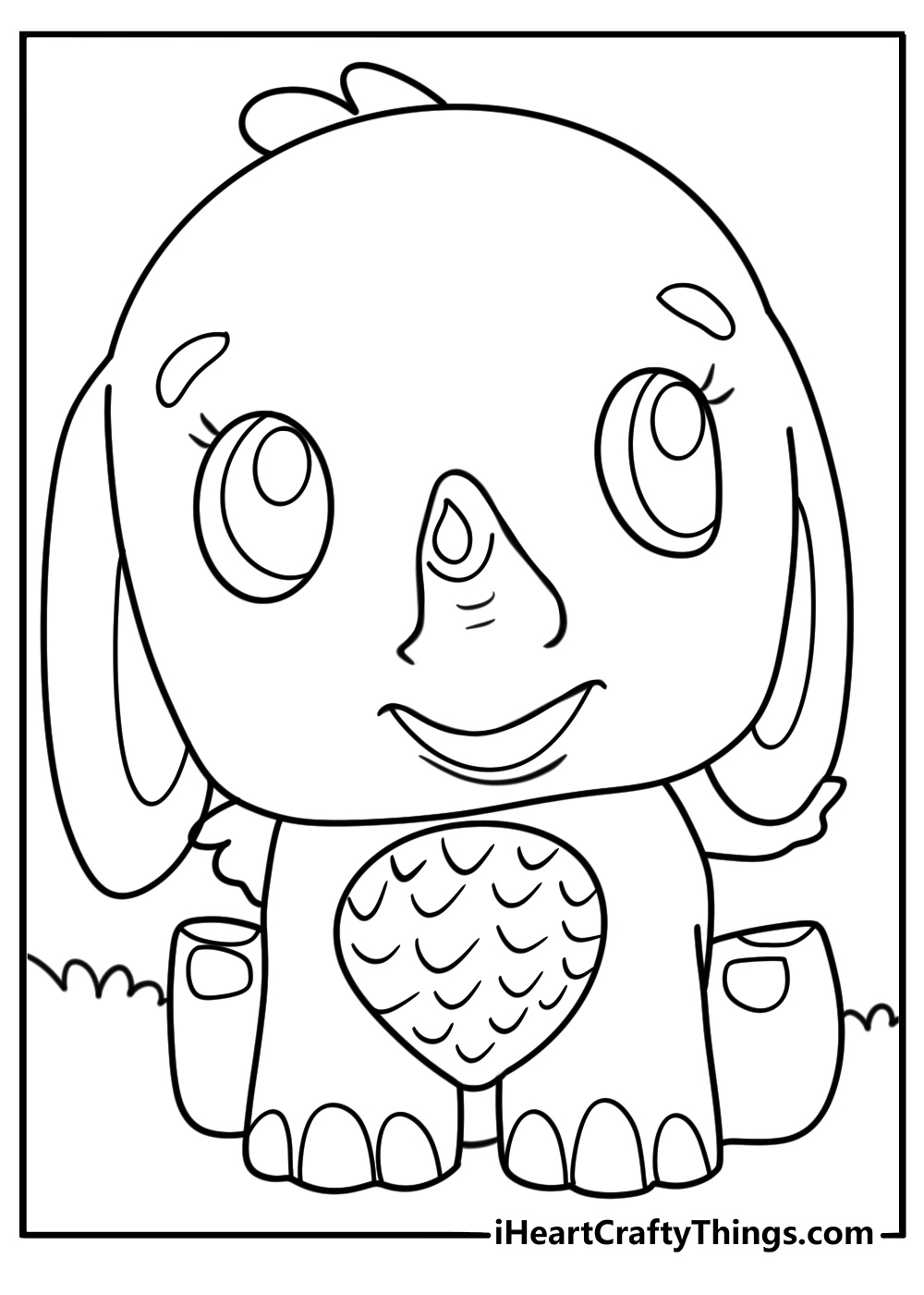 Hatchimal baby with big eyes free coloring page pdf