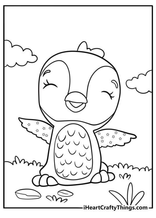 Hatchimal with glitter wings detailed colorings heet