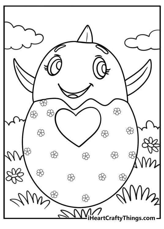 Hatchimals inside egg surprise fun printable coloring sheet