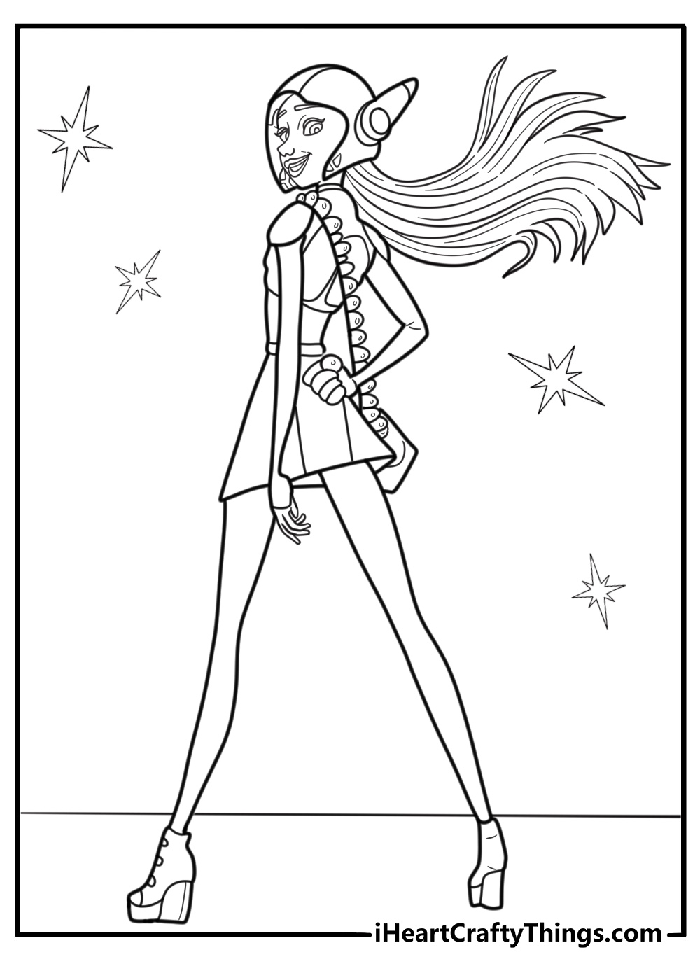 Honey Lemon with her chemical balls coloring page