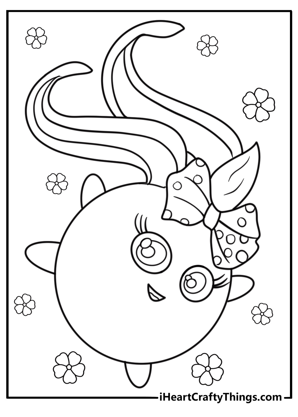 Iris using her flower power coloring page