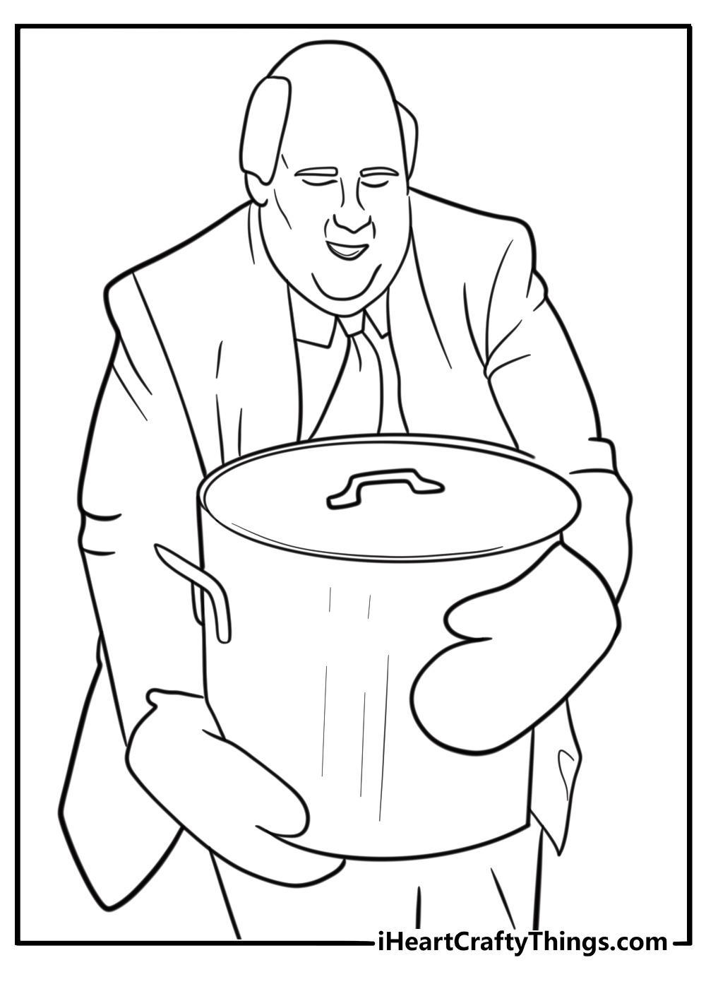 Kevin Malone spilling chili coloring page