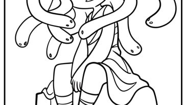 Medusa coloring pages