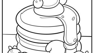 Pancake coloring pages