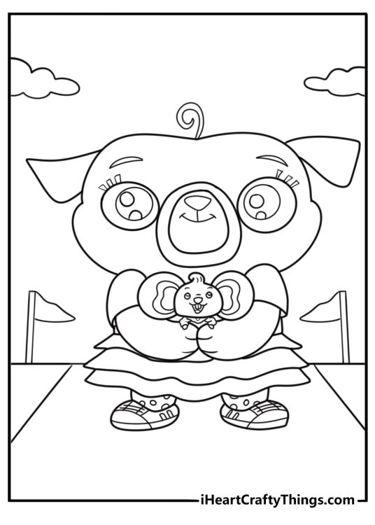 Potato comforting Chip during a challenge coloring page