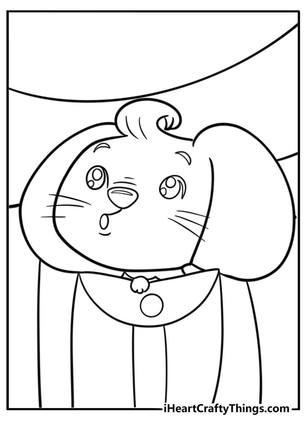 Potato sneaking out of the backpack coloring page