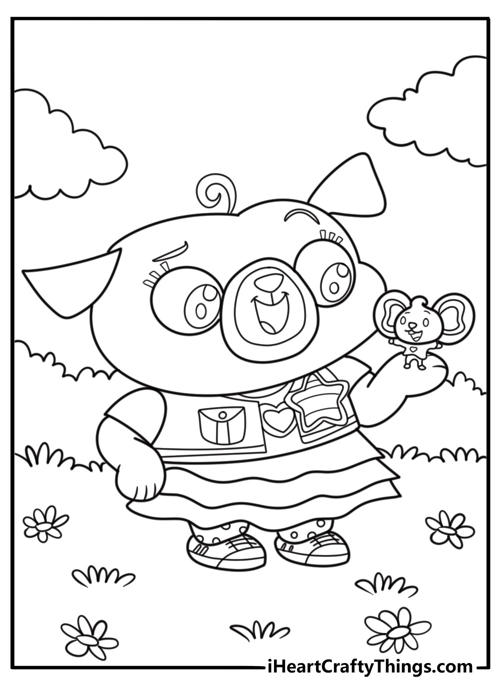 Potato surprising Chip by talking coloring page