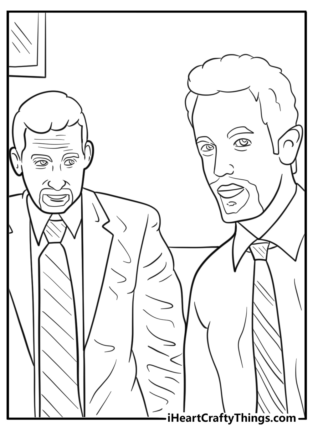 Ryan with a goatee in the closet office coloring page