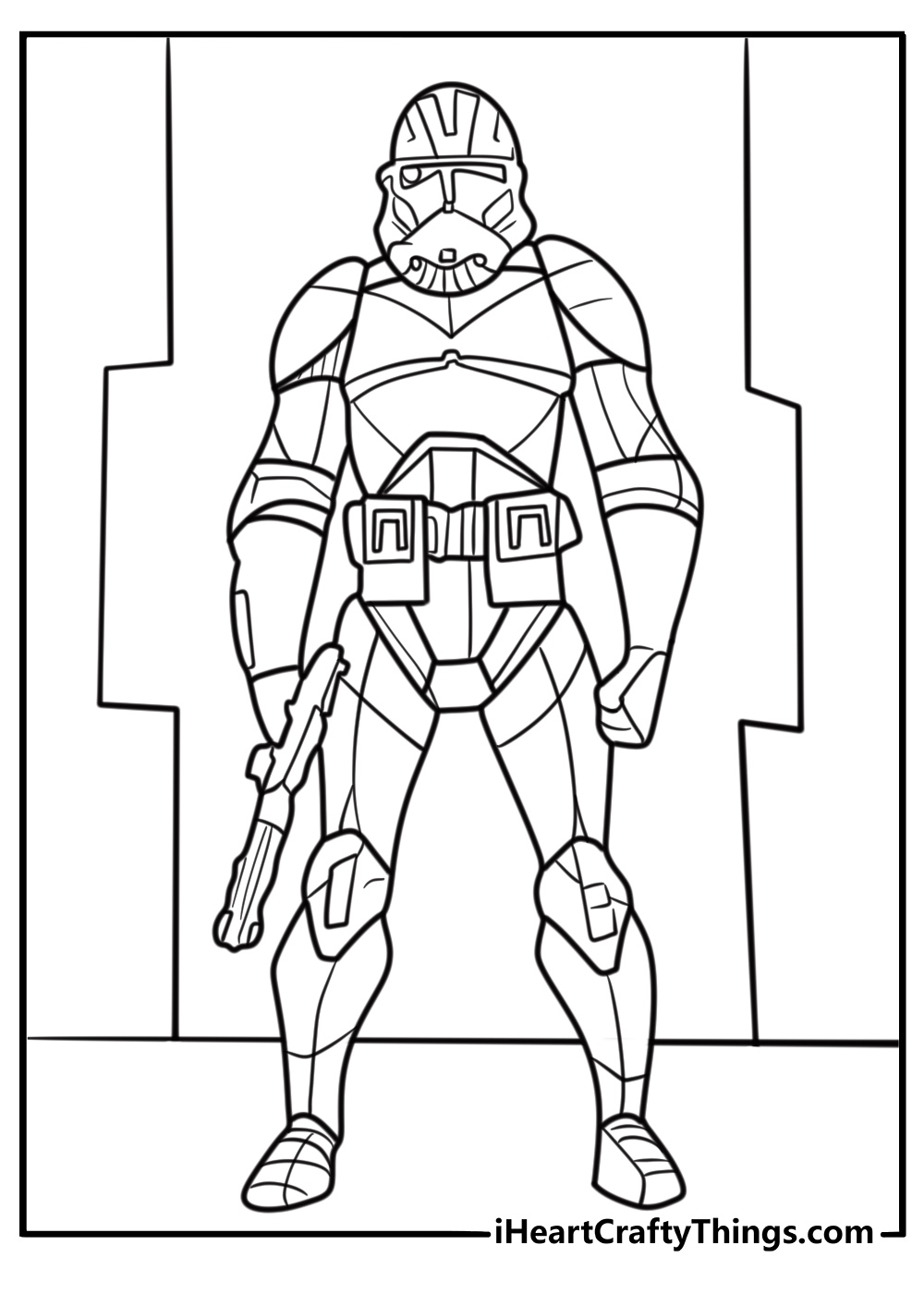 Shadow Trooper with black armor printable sheet