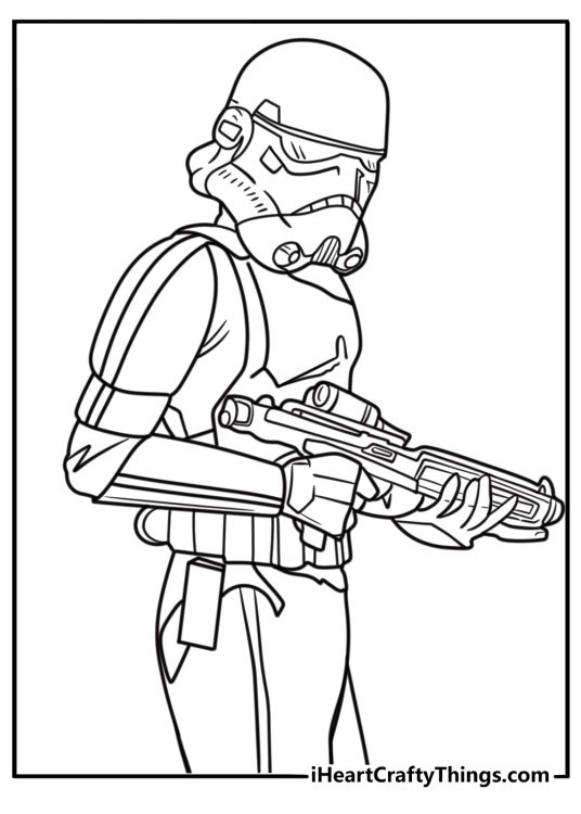 Stormtrooper from original trilogy printable coloring page