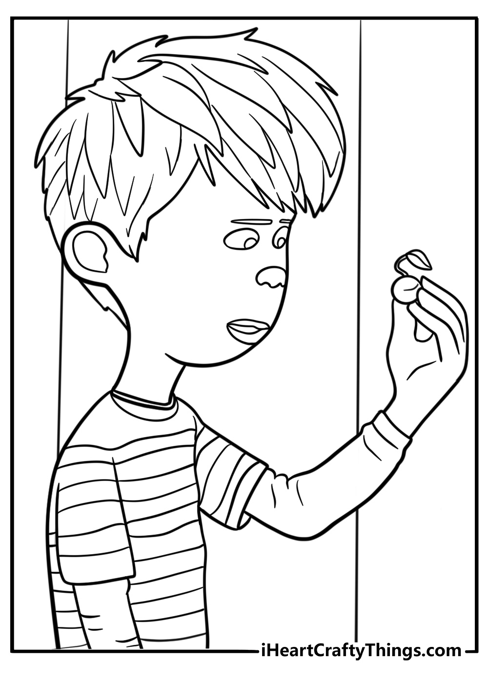 Ted holding the last truffula seed coloring page