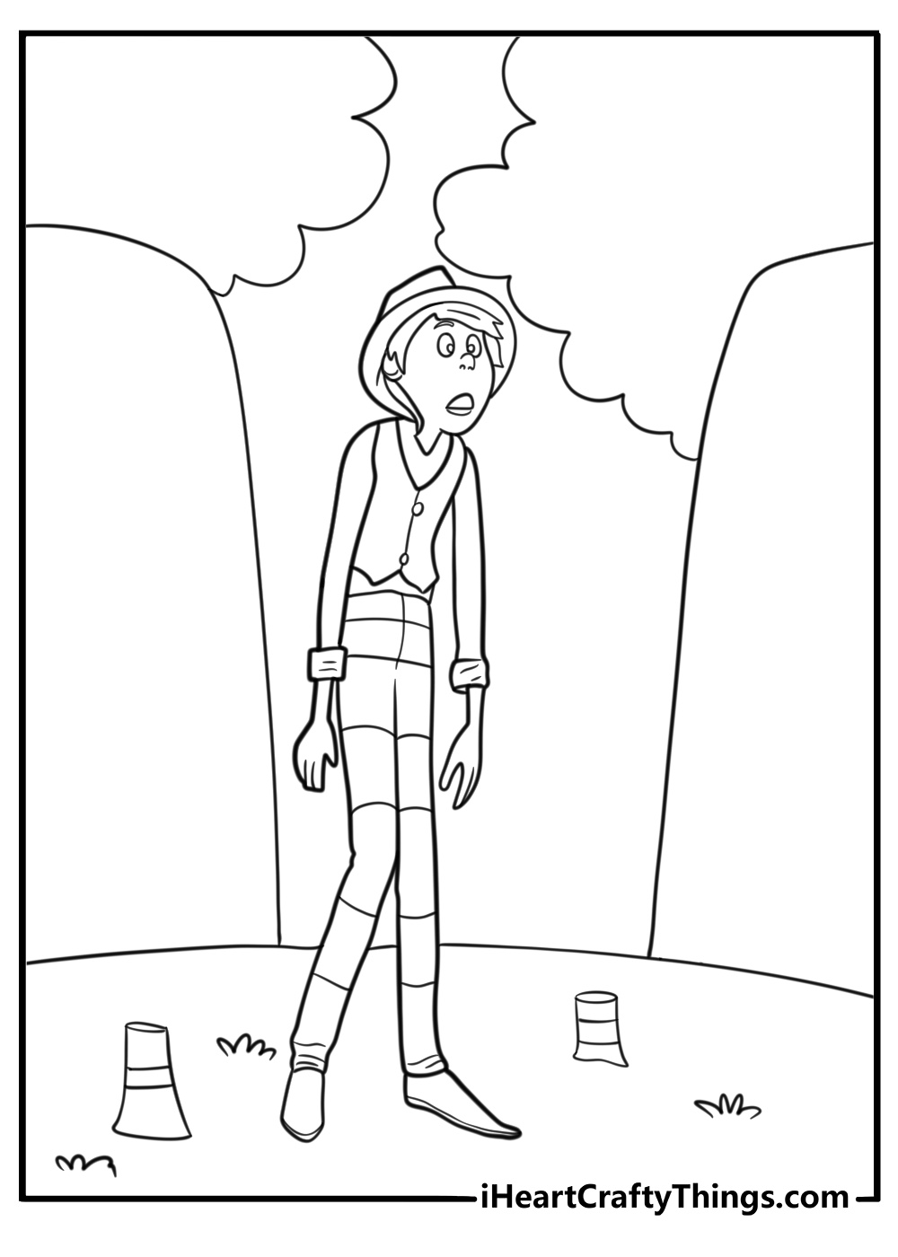 The Once ler in a dark empty landscape coloring page