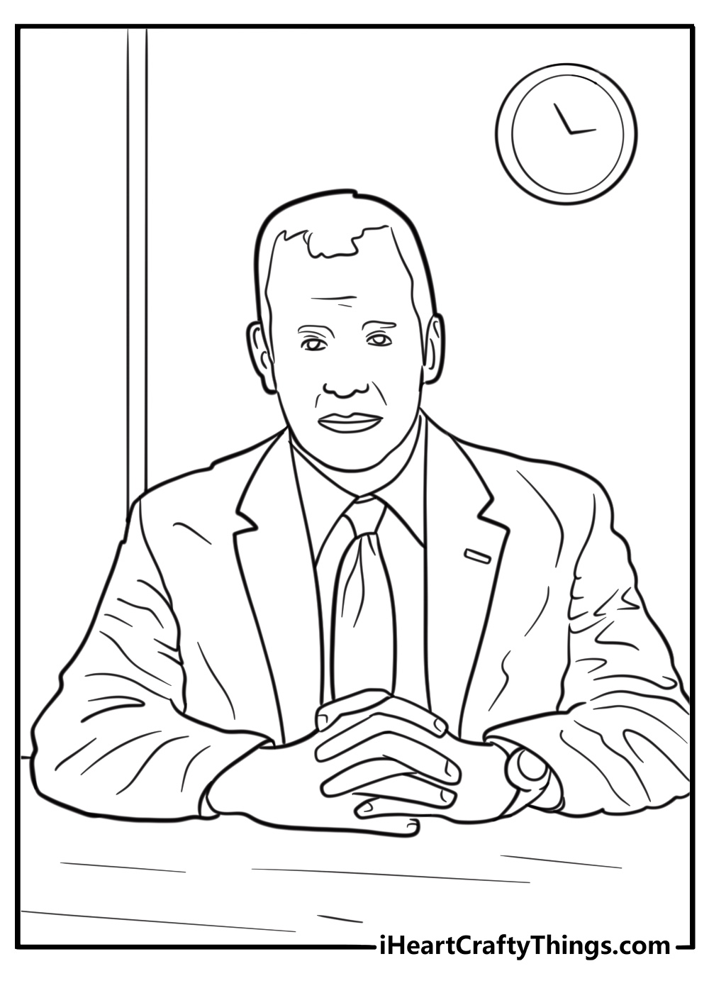 Toby sitting alone at the table coloring page