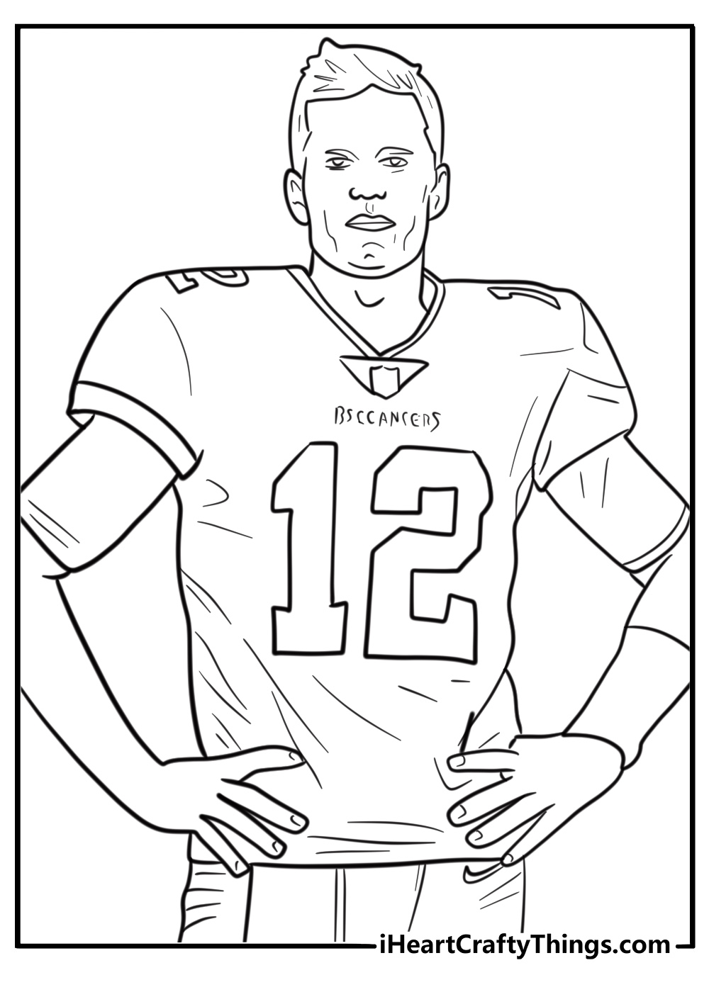 Tom Brady in Tampa Bay jersey coloring page