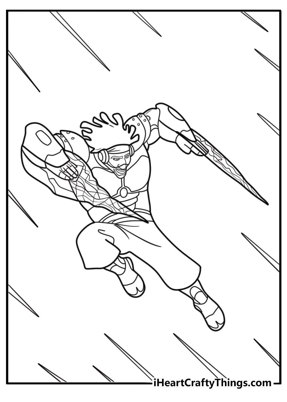 Wasabi using plasma blades coloring page