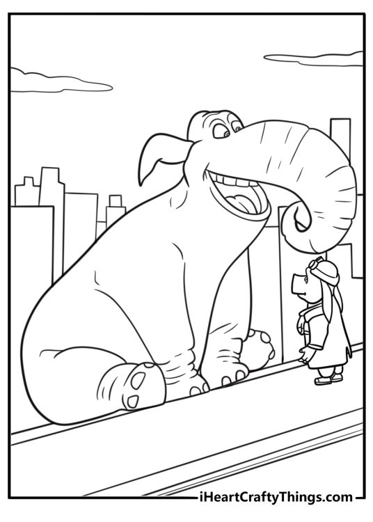 Pickles using clever tricks to distract Hitpig printable coloring sheet