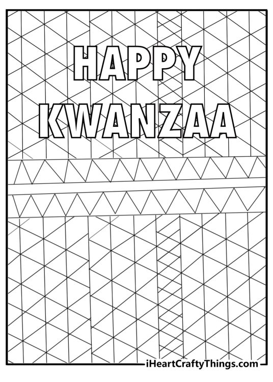 African patterns for kwanzaa coloring activities coloring page