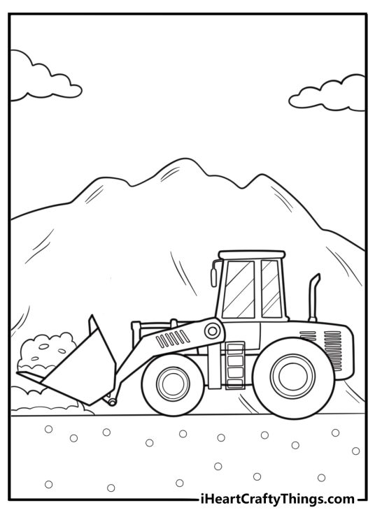 Bulldozer coloring pages