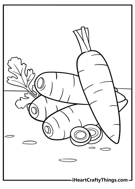 Carrot coloring pages