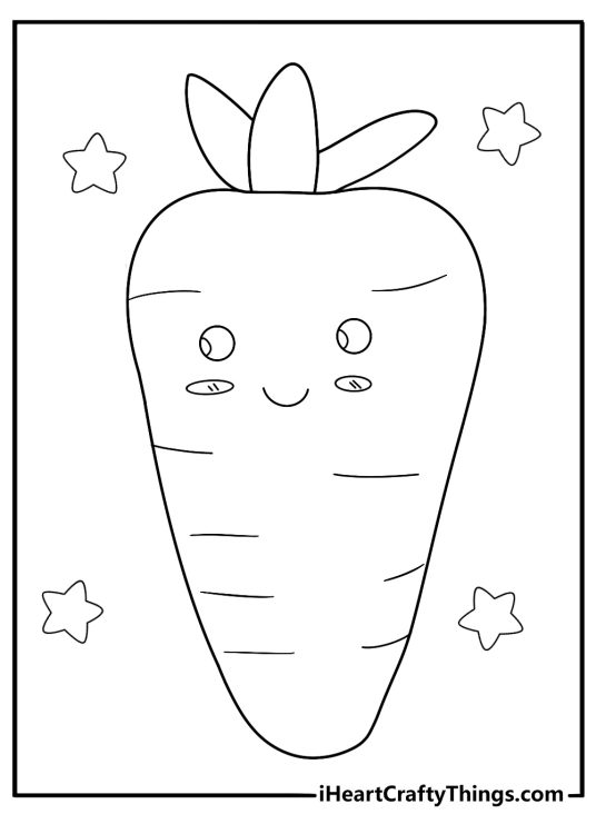 carrot shaped toy cartoon style easy