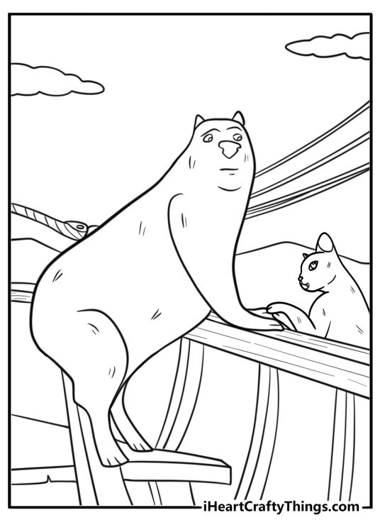 Cat falling but caught by capybara in flow