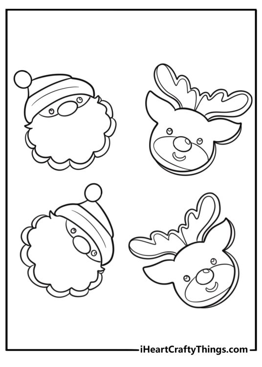 Christmas cookie coloring pages