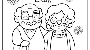 Grandparents day coloring pages