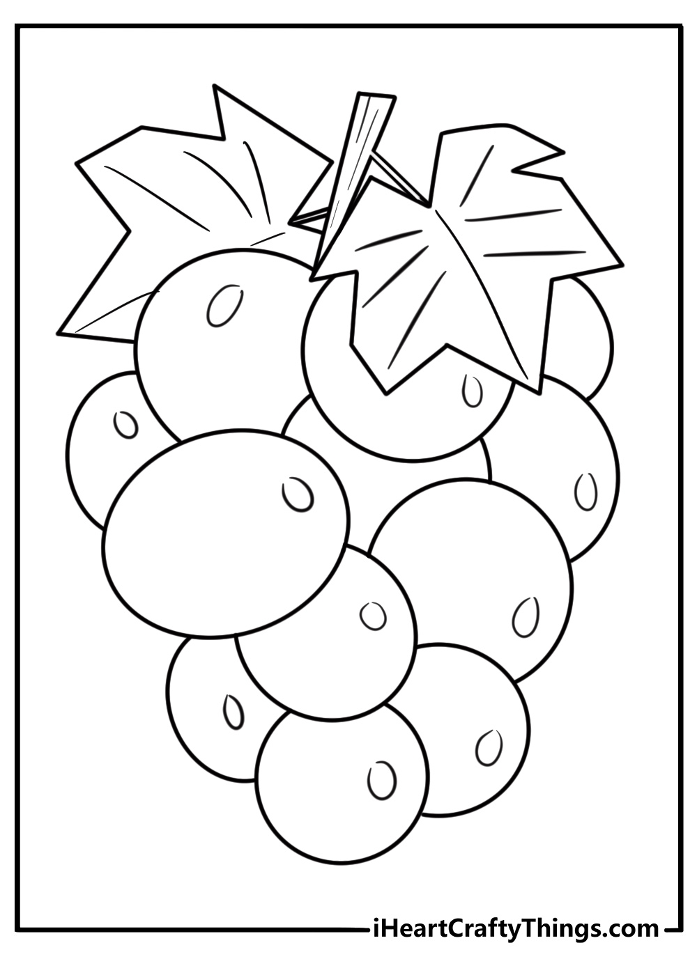 Grape Coloring Page Sketch Coloring Page