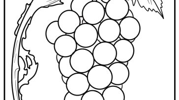 Grapes coloring pages