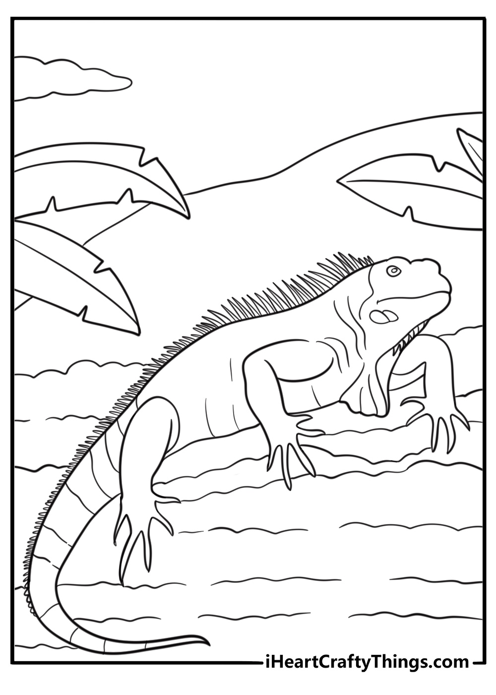 30 Free Iguana Coloring Pages For Kids