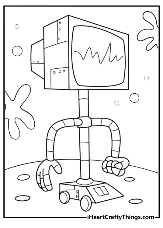 Karen in her upgraded mech form free coloring page PDF