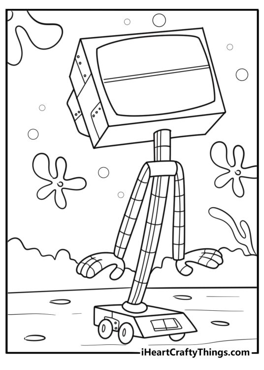 Karen merging with the new mech body printable coloring sheet