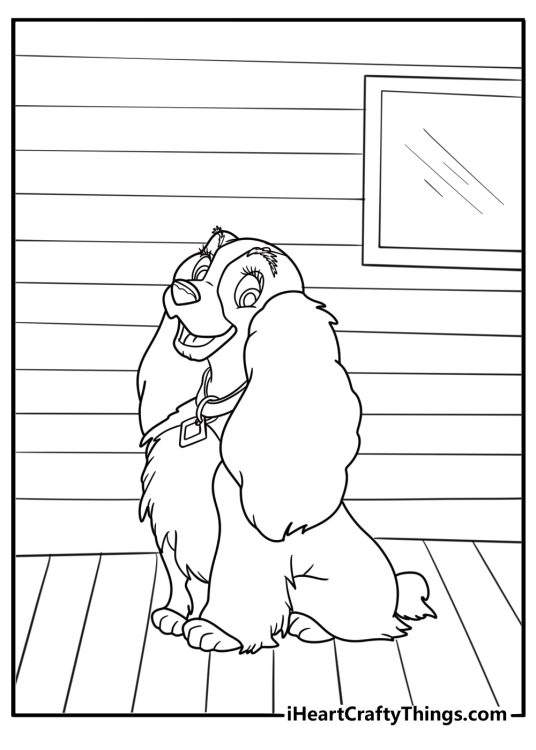Lady sitting on the porch coloring page