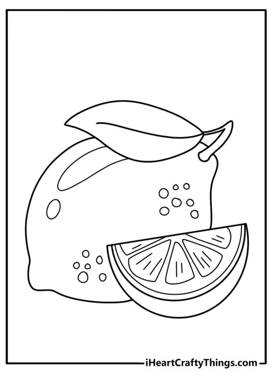 Lemon coloring pages