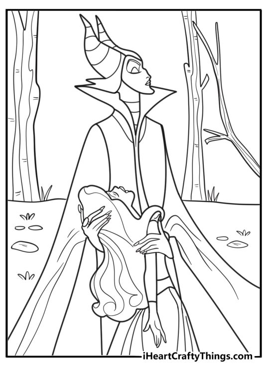 Maleficent coloring pages