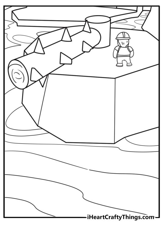 Miner Mike avoiding lava tiles in Lava Land map coloring sheet
