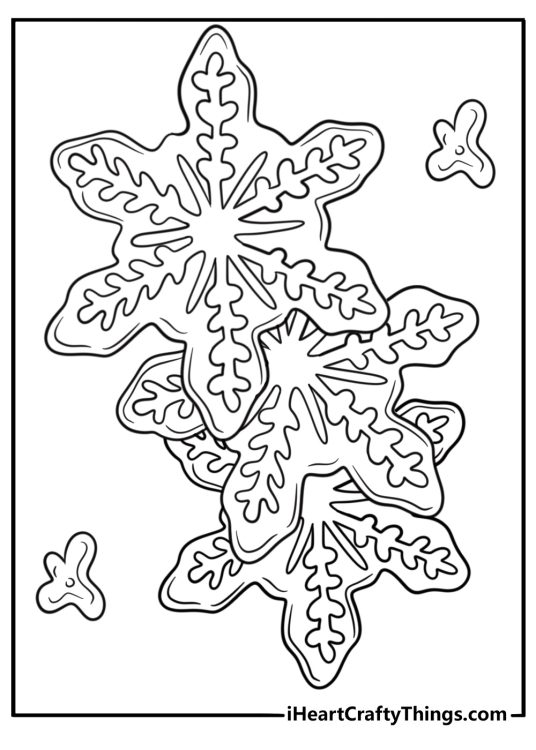Mitten-shaped cookie with snowflake design fun coloring sheet