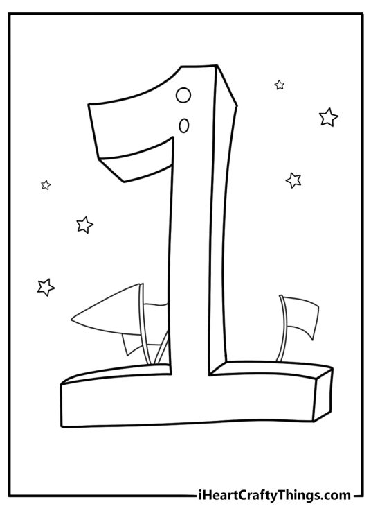 Number 1 coloring pages