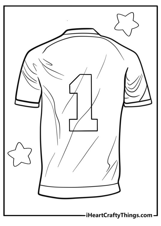 Number 1 in a sports jersey athletic design