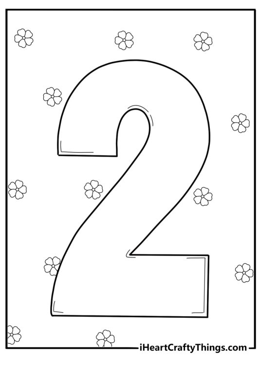 Number 2 coloring pages